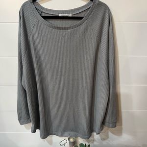 NEW w/o tags CHIC SOUL curved hem slouchy dolman tunic, grey thermal